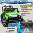 thumbnail image 4 of Joyracer 800W 24 Volt Ride on Toys, 4WD/2WD 3 Speeds Oversized Power Car Wheels, 2-Seater Ride on Truck with Remote Control, Electric Car Gift for Kids with Music, Bluetooth, Horn, Light, Green, 4 of 13