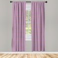 thumbnail image 3 of Ambesonne Geometric Curtains, Intersecting Triangle Art, Pair of 28"x84", Pale Purple Azure Blue, 3 of 5