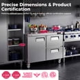 thumbnail image 5 of Coolski 60 in. Commercial Undercounter Worktop Refrigerator With Double Drawer, 15.3 cu. ft. Stainless Steel Food Prep Station, 5 of 9