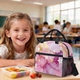 thumbnail image 4 of Kuiaobaty Stars Marble Print 3 Pcs Backpack and Lunch Box Set for Girls Boys Multi Pockets Lunch Bag and Bookbag with Bottle Holder Lightweight Backpack and Pencil Bags Set for School Picnic, 4 of 7
