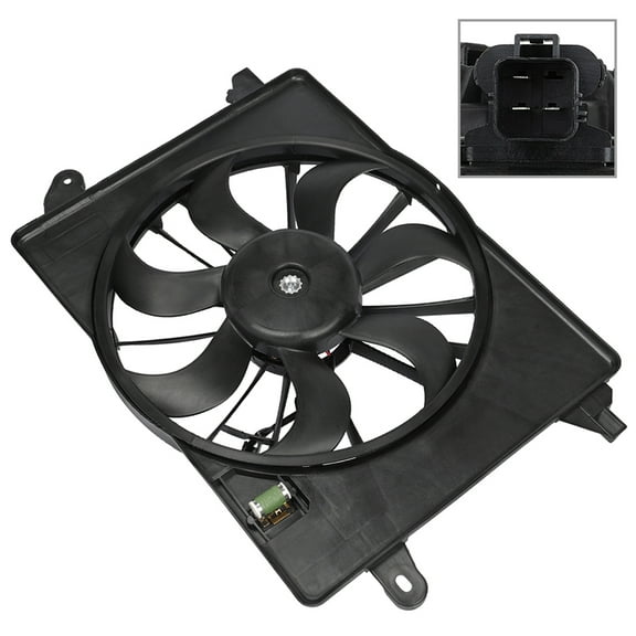 SCITOO Coolant Radiator Cooling Fan Compatible with 622550 674-01031 68050129AA Replacement fit for 2009-2017 for Chrysler 300 2009-2017 for Dodge Challenger 2009-2017 for Dodge Charger