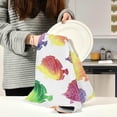 thumbnail image 3 of Watercolor Fishes Tea Towels Set of 6 Summer Kitchen Dish Cloth with Hanging Loop, 18"x28"Lint-Free Absorbent Towel for Kitchen Drying Wiping and Cleaning, 3 of 7