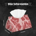 thumbnail image 5 of Cauagu Red Meat for Large Tissue Box Cover Rectangular–Plus Size Rectangle Tissue Box Holder Long Tissue Holder for Bathroom/Car/Office Decor 7.9X4.9X4.9'', 5 of 7