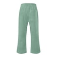 thumbnail image 5 of Glisme Womens Pants Elastic Waist Relax Fit Trousers Straight Leg Slacks With Pocket Trend Clothes Green Xl, 5 of 5