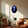 thumbnail image 5 of Canvas Wall Art Mesmerizing Watercolor Jellyfish Cosmic Ocean Depths Art Oval Framed Canvas Prints Vintage Wall Hanging Decor for Home Decorations 8.6"x11.4", 5 of 7