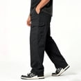 thumbnail image 3 of Men's Regular Fit Stretch Cargo Pants Outdoor Daily Wear Durable Fabric Utility Pockets S-XL, 3 of 8