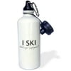 3dRose I Ski - Whats your superpower - fun gift for skiers and skiing fans, Sports Water Bottle, 21oz