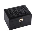 thumbnail image 4 of KLKCMS Jewelry Box 2 Layers Multifunctional Jewelry Case for Rings Trinkets Glasses Black, 4 of 9