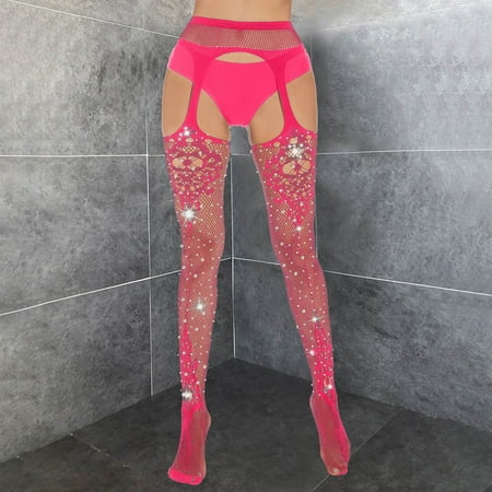 

15 pairs Socks Diamond Suspender Four Hollowed Out Long Panties Women s Stockings Silk On Sides Tights funny socks Color random