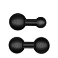 Double Ball Mount Adapter 1 Inch To 25mm/17mm/15mm Composite Extension
