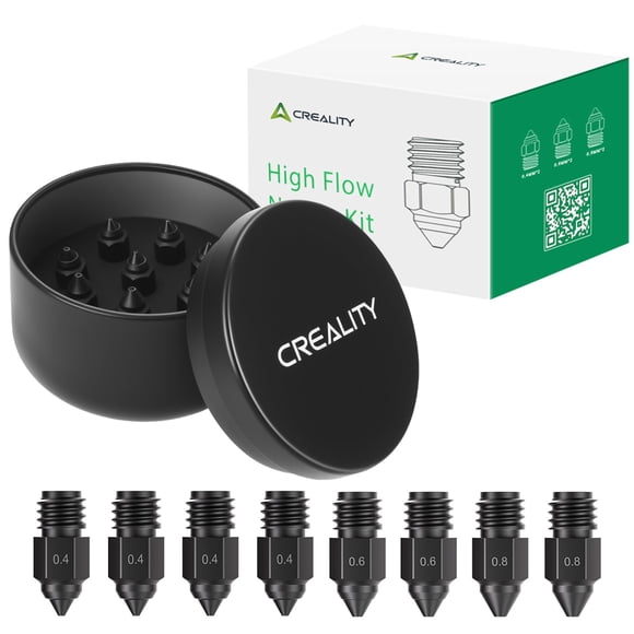 Creality Ender 5 Max Nozzles, Upgrade 3D Printer Hardened Steel Hotend Nozzle, High-end Nozzles Kit, Official Heating Block Nozzle, Less Clogging, Hi