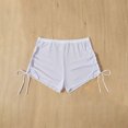 thumbnail image 7 of Iugvhana Womens Beach Shorts Summer Solid Color Mesh Drawstring Side Casual Quick Dry Shorts Swim Trunks Beach Cover Up Shorts Beachwear White XS, 7 of 7