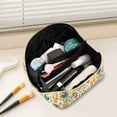 thumbnail image 2 of FORMRS Makeup Bag Travel Cosmetic Organizer for Women Fold Flat Zipper Pouch with Handle, Floral Animals, 2 of 8