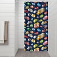 thumbnail image 3 of Construction Vehicle Shower Curtain for Kids Bathroom, Cartoon Car Truck Tractor Excavator Fire Truck Design, Waterproof Fabric with Hooks, Fun Playful Style for Boys or Young Renters, 3 of 5