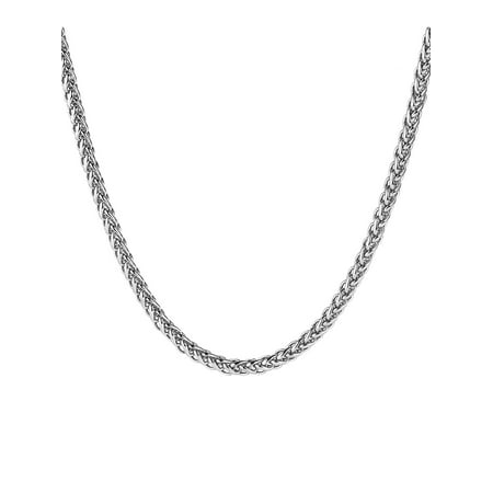 Men's Stainless Steel Polished Spiga Chain Necklace (5.5mm) - 24"