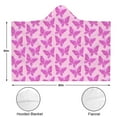 thumbnail image 3 of Wearable Blanket,Pink Butterfly Pattern Hooded Wearable Flannel Blanket for Adults & Teens,Winter Poncho Shawl Wrap Cape Cozy Anti-Pill,60"x80", 3 of 5