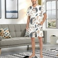 thumbnail image 7 of joogoo Men's Pajama Set Hedgehog Autumn Leave V-Neck Pj Shorts Set 2 Piece Loungewear Sleepwear L, 7 of 7