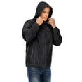 thumbnail image 6 of DODOING Men's Black Lightweight Windbreaker Jacket Hooded Outdoor Jackets Casual Outwear, 6 of 8