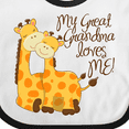 thumbnail image 4 of Inktastic My Great Grandma Loves Me Boys or Girls Baby Bib, 4 of 4