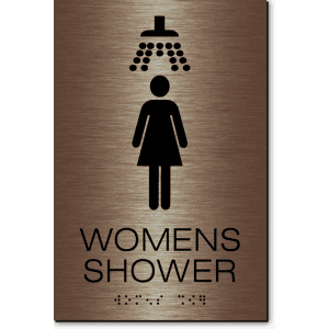 

WOMENS SHOWER Sign-Copper / Black (3 Units)