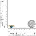 thumbnail image 6 of Gem Stone King 10K Yellow Gold London Blue Topaz and Lab Grown Diamond Engagement Ring for Women | 1.36 Cttw | Cushion 6MM | Gemstone November Birthstone | Size 7, 6 of 6
