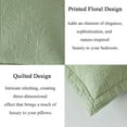 thumbnail image 4 of URBONUR Sage Green Quilted Pillow Shams Set of 2 Standard Size, Soft and Cozy, Wrinkle, Fade, Stain Resistant Bed Pillow Covers, Farmhouse Pillow Shams 20''× 26'', 4 of 9