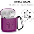 thumbnail image 2 of Compatible con Airpods Funda protectora de silicona Accesorios Reemplazo a prueba de golpes para Apple Airpods 1 y Airpods 2. (púrpura), 2 of 5