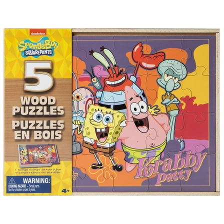 Spongebob Squarepants Wood Puzzles 5-Pack