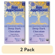 (2 pack) Bon AppeSweet Deep Dark Chocolate Bar 2.2 oz