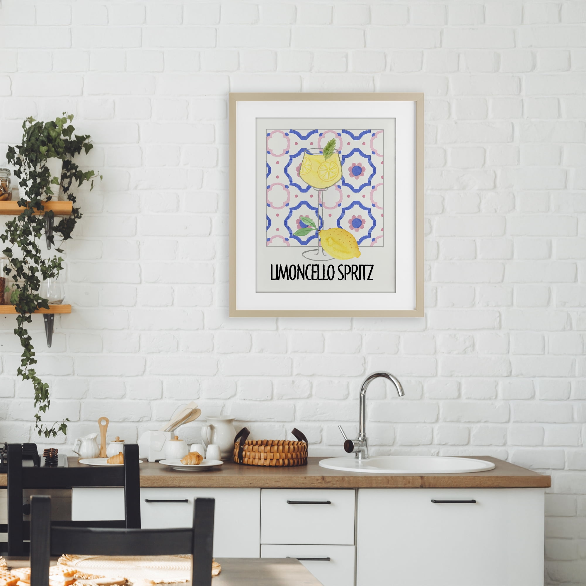 Stupell Industries Italy Spritz on My Mind Birch Framed Print Under Glass, design by Nina Jacobs