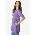thumbnail image 3 of Roaman's Women's Plus Size Henley Tunic, 3 of 3