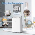 thumbnail image 5 of Homhougo 14,000 BTU 750 Sq Ft Portable Air Conditioners, White, 5 of 5