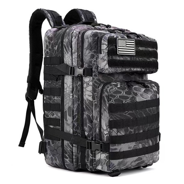 Mochila plegable Mochila táctica Mochila de senderismo Mochila (pitones) Negro