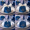 thumbnail image 3 of Luckyn 50 Pcs Navy Blue Diamond Pearl Wedding Candy Boxes Sweet Gift, 3 of 7
