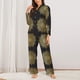 thumbnail image 2 of Balery Gold Mandala Conjunto de Pijama con Estampado para Mujer, Conjunto de Dos Piezas con Manga Larga, Ropa de Dormir Suave con Bolsillos, Pijamas Cómodos-Medium, 2 of 7