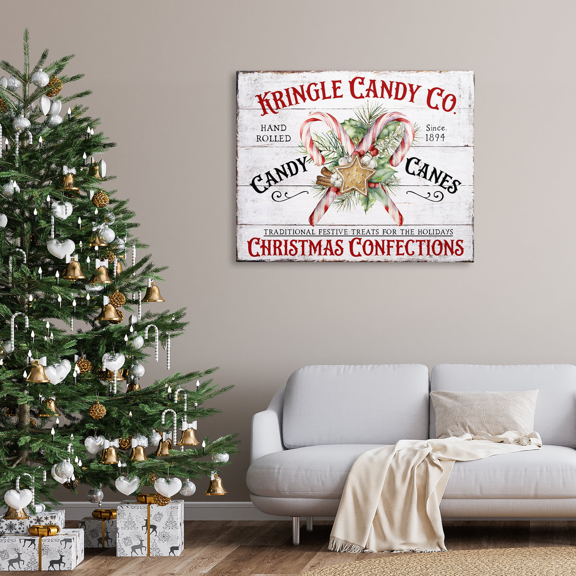 Stupell Industries Fresh Christmas Confections Holiday Painting Gallery Wrapped Canvas Art Prints Wall Art, 48 x 36