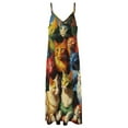 thumbnail image 6 of Colorful Fantasy Cat Family Sleeveless Suspender Dress Summer Fashion Casual Long Dress, 6 of 9