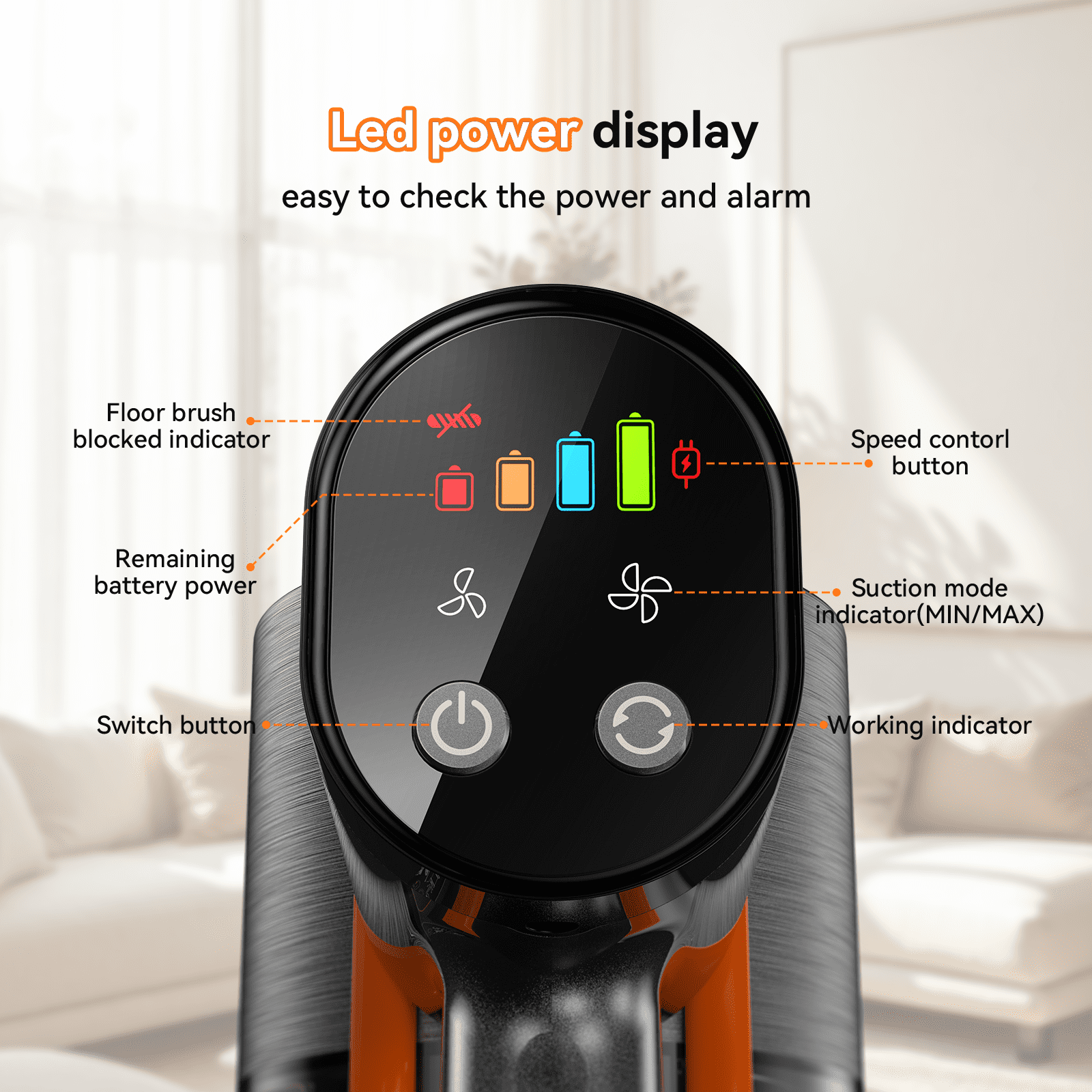 Lazyswan Cordless Vacuum Rechargeable Stick Vacuum Lightweight for Carpet Hardfloor Pet Hair Home, LS-S1