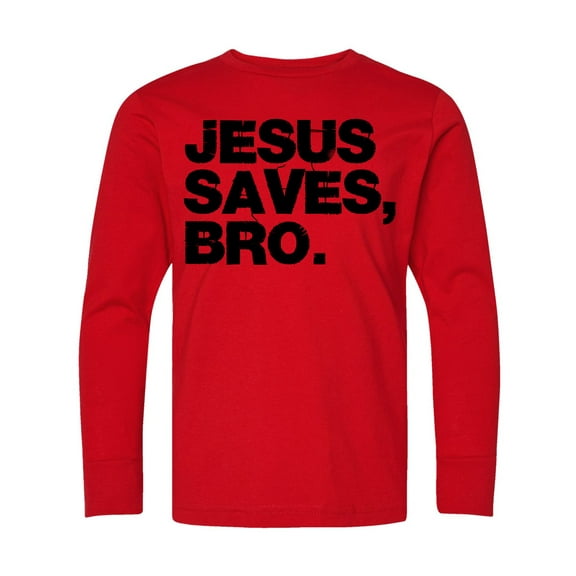 Inktastic Jesus Saves Bro Christian Long Sleeve Youth T-Shirt