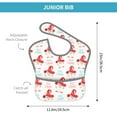 thumbnail image 4 of Hirioo Funny Gnomes for Baby Waterproof Pocket Bib Adjustable Closed for Babies Toddlers with Large Pocket 6-24Months, 4 of 8