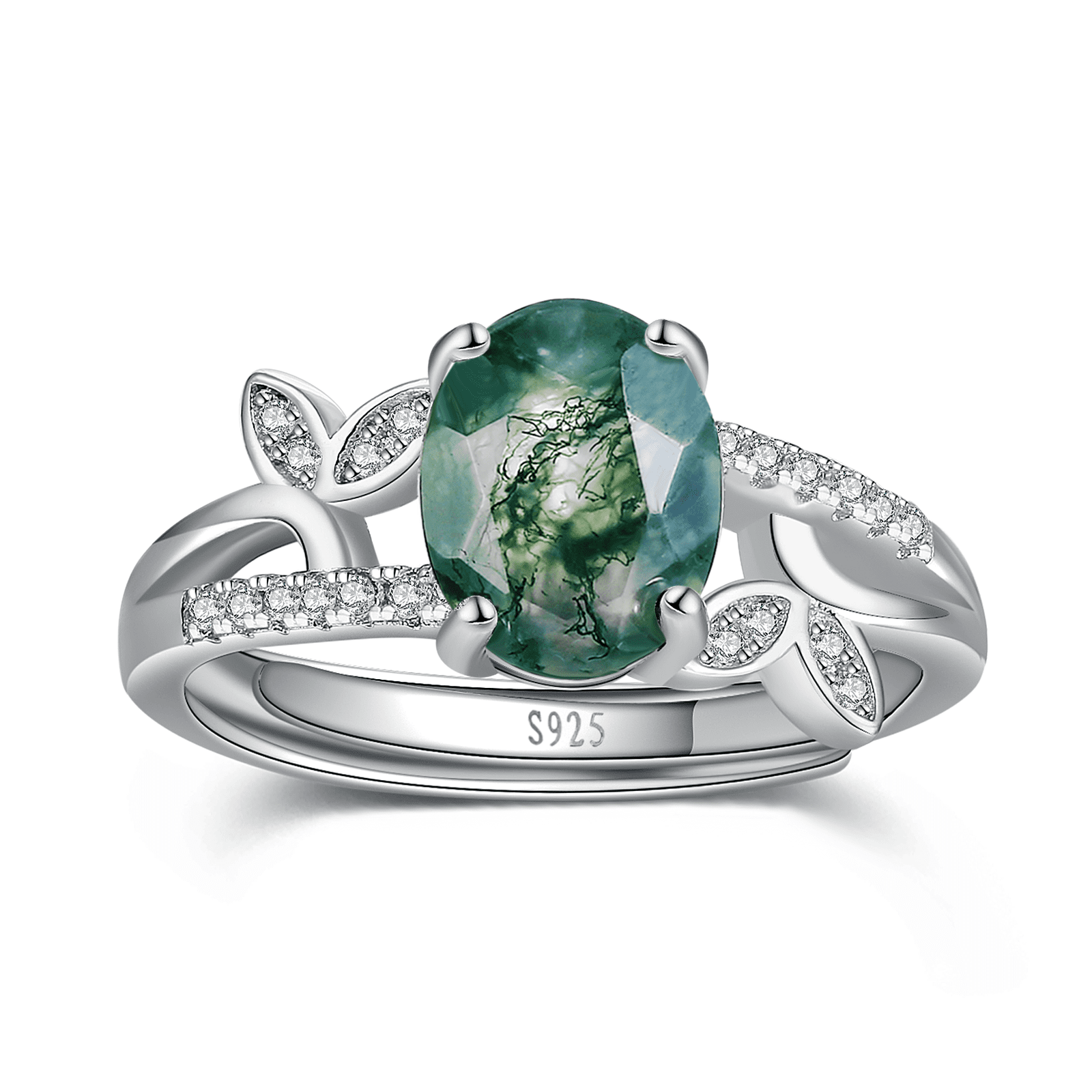 ★47bag ★ 925 Silver Silvia Gemstone Ring 664078 JQUEEN Blue Sandstone Ring for Women 925 Sterling Silver