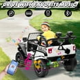 thumbnail image 4 of Joyracer 24V Ride on Car Truck with Remote Control & 2 Seater, 4WD/2WD Switchable 800W Powered Ride on Toys with Spring Suspension, 3 Speeds, Bluetooth Music Gift for Big Kids,  White, 4 of 10