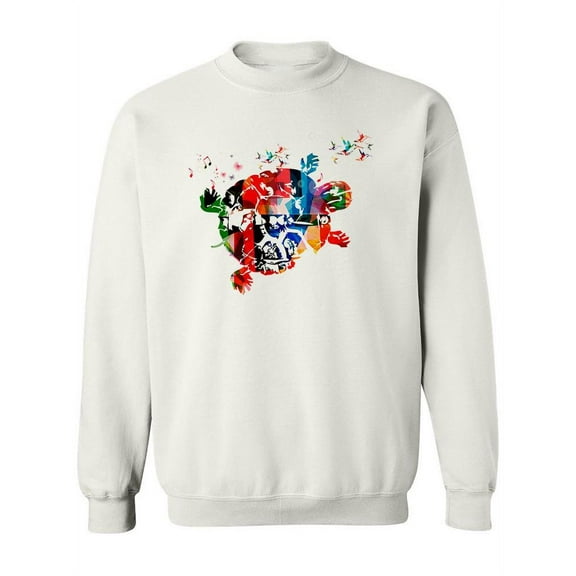 Colorful Turtle Design Sweatshirt Women -Image by Shutterstock, Female Small
