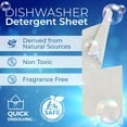 thumbnail image 2 of Eco-Friendly Dishwasher Detergent Sheets - Natural Dishwashing Detergent - Plant Based Dishwasher Soap Sheets - Unscented & Plastic Free Travel Size 60 Loads with sustainable Packaging., 2 of 4