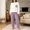 Purple, variant on Nsxcdh Pajamas for Women Casual Long Sleeved Top Loose Pants Home Clothing Thickened Pajama Set Fleece Pocket Soft Comfortable Warm Loungewear for Leisure Time Free Size Navy