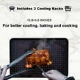thumbnail image 3 of Mirdinner 3P Cooling Rack for Baking, 15.8"×9.8" Stainless Steel Baking Rack, Oven Safe Black Roasting Rack & Wire Rack & Cookie Cooling Rack for Cooking, Roasting, Grilling, Drying, 3 of 7