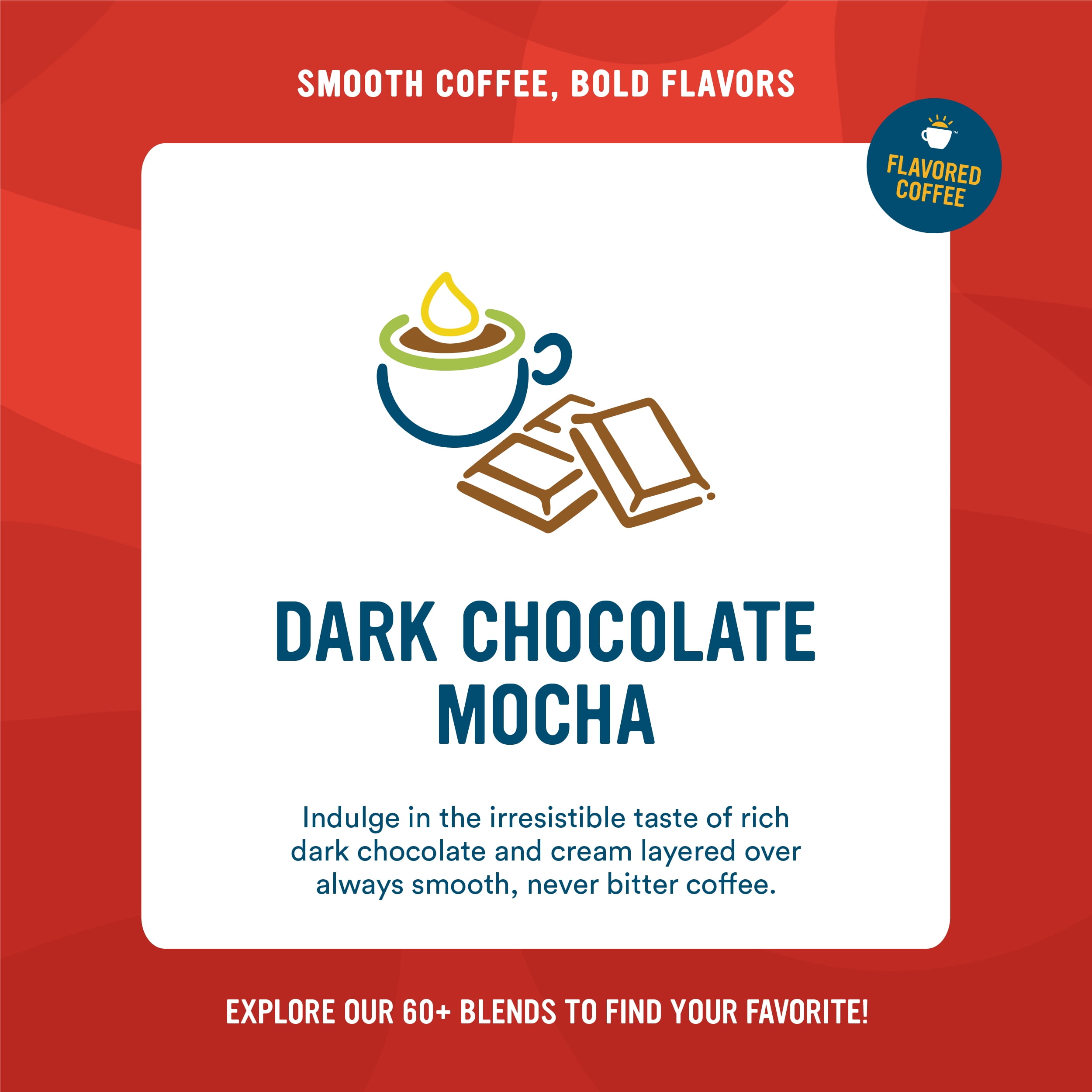Cameron's Coffee Dark Chocolate Mocha Flavored Light Roast Ground Arabica Coffee, Rich & Creamy, 12 oz Bag