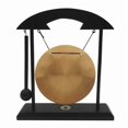 thumbnail image 3 of 4X Mini Desktop Gong Table Wind Chime Percussion Instrument Cymbals Gongs with Mallet for Home Decor Housewarm Gift-A, 3 of 5