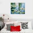 thumbnail image 4 of COMIO Claude Monet Canvas Wall Art - Water Lilies Poster Monet - Impressionism Art Prints - Flower Pictures Modern Art Decor for Bedroom Bathroom  (Water Lilies,20x16 inch), 4 of 4