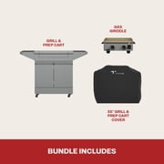 TYTUS Emberwood Gas Griddle with Grill and Prep Cart and Cover